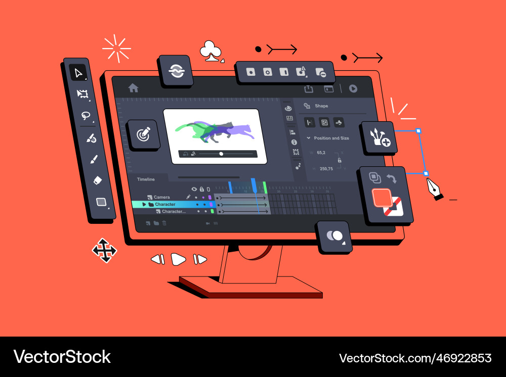 Programm zur Erstellung von Frame-by-frame-Animation Vektorbild