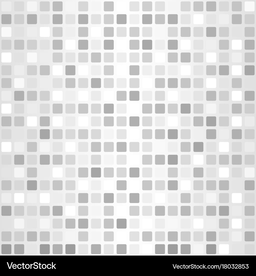 Rounded square pattern seamless grey background vector image