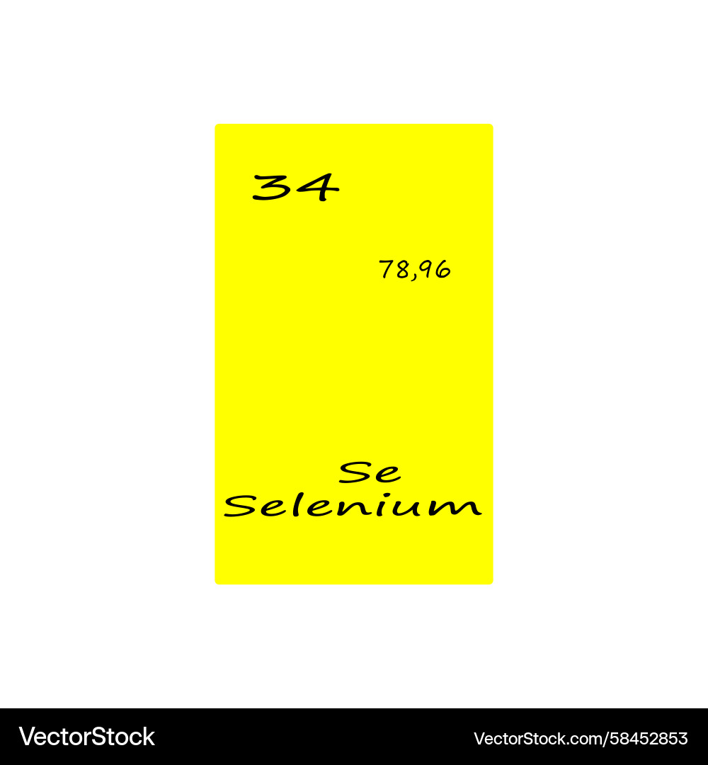 Selenium Element Icon - 34 & 78 Vector Image