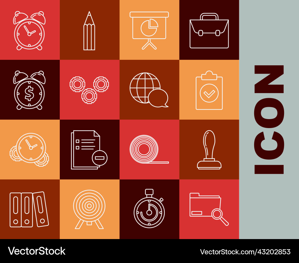 Set line search concept with folder schedule Set line search concept with folder schedule vector image