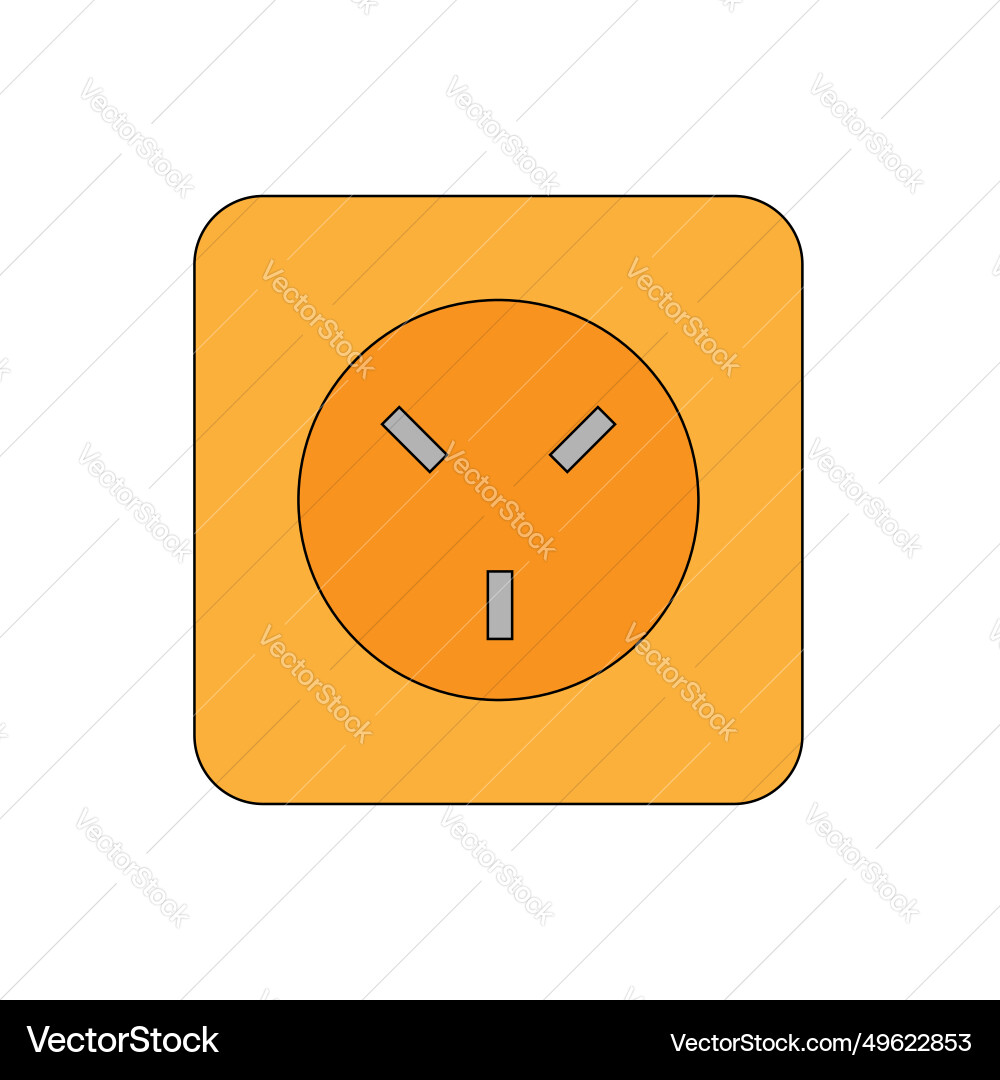 Simple of socket plug icon isolated on background Simple of socket plug icon isolated on background vector image