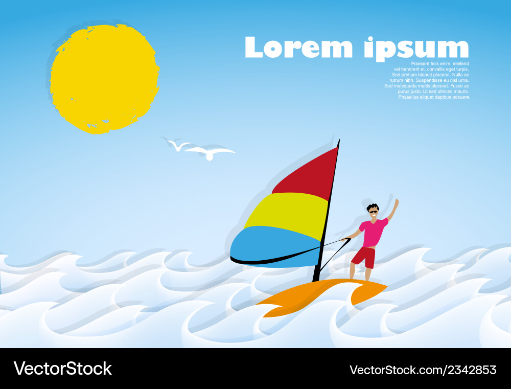 Waves and surfer Royalty Free Vector Image - VectorStock