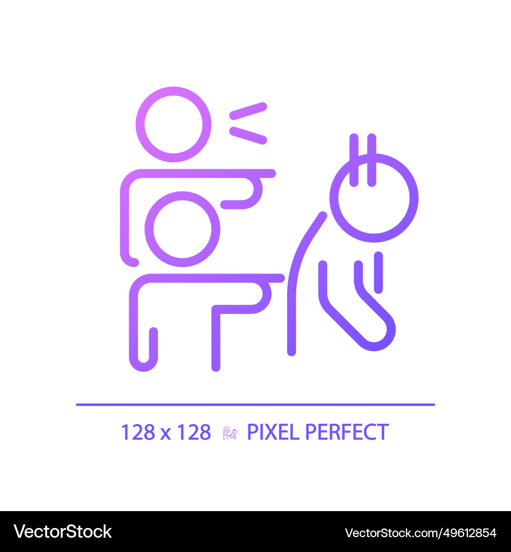 2d thin linear simple gradient discrimination icon 2d thin linear simple gradient discrimination icon vector image