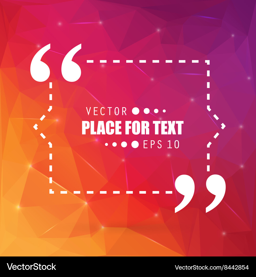 Abstract concept empty speech square quote Vector Image