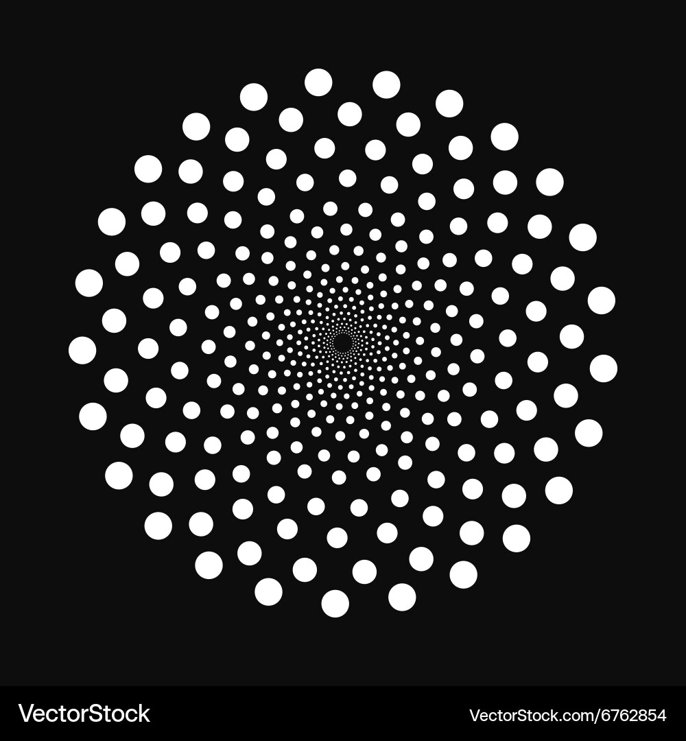 Abstract dotted shape design element vector image