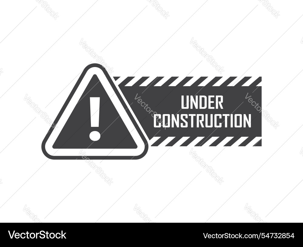 Caution warning icon in flat style stop Vector Image