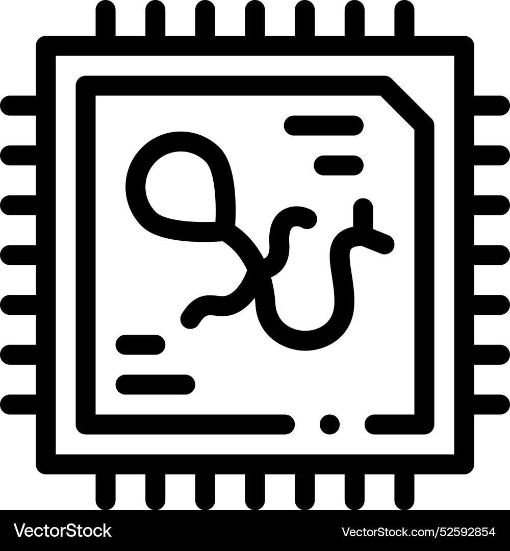 Cpu icon thin linear style design isolated Cpu icon thin linear style design isolated vector image
