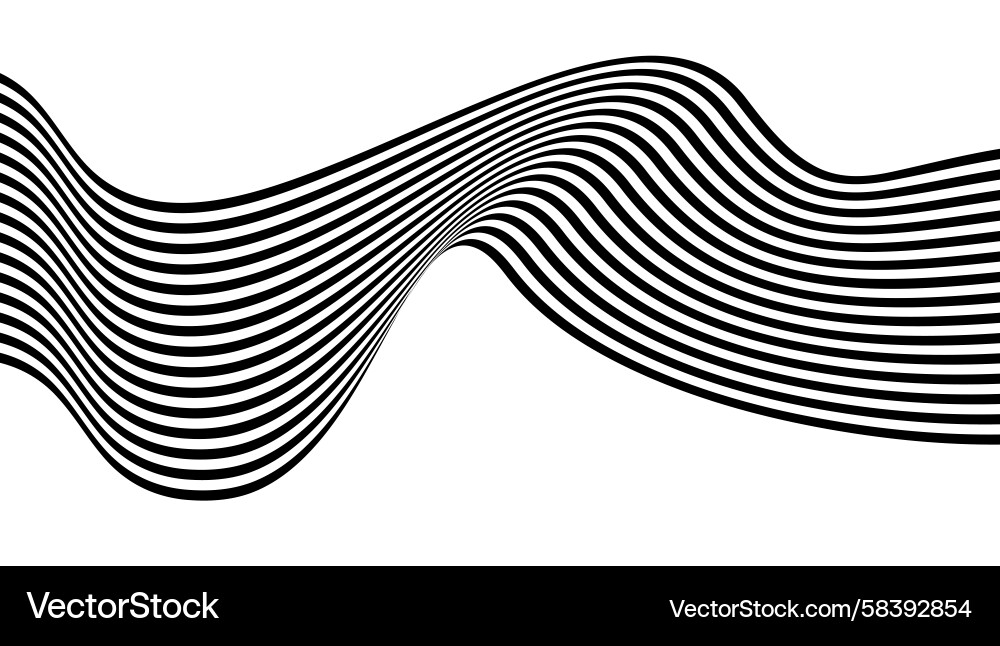 Dynamic Monochrome Lines Vector Image