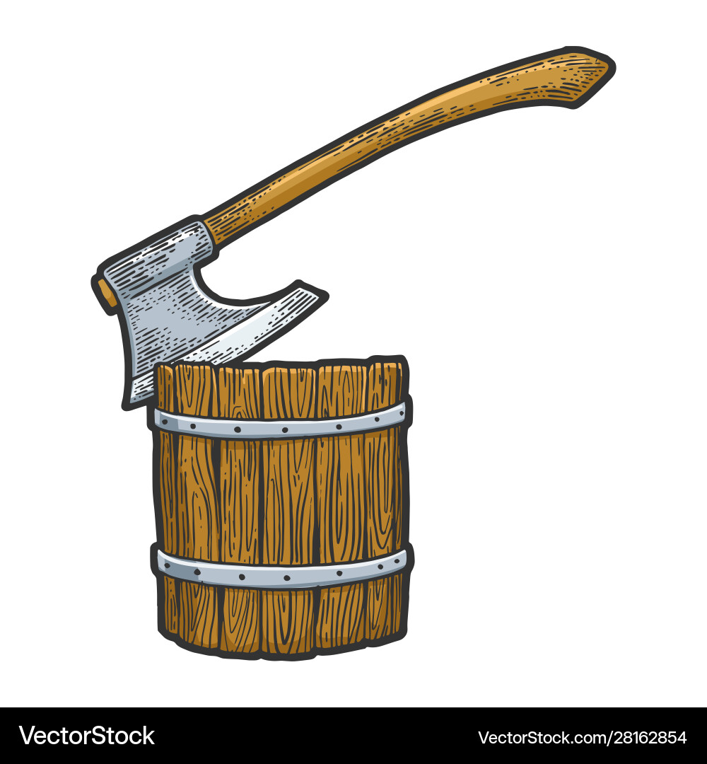 Executioner's Axe in Log vector image