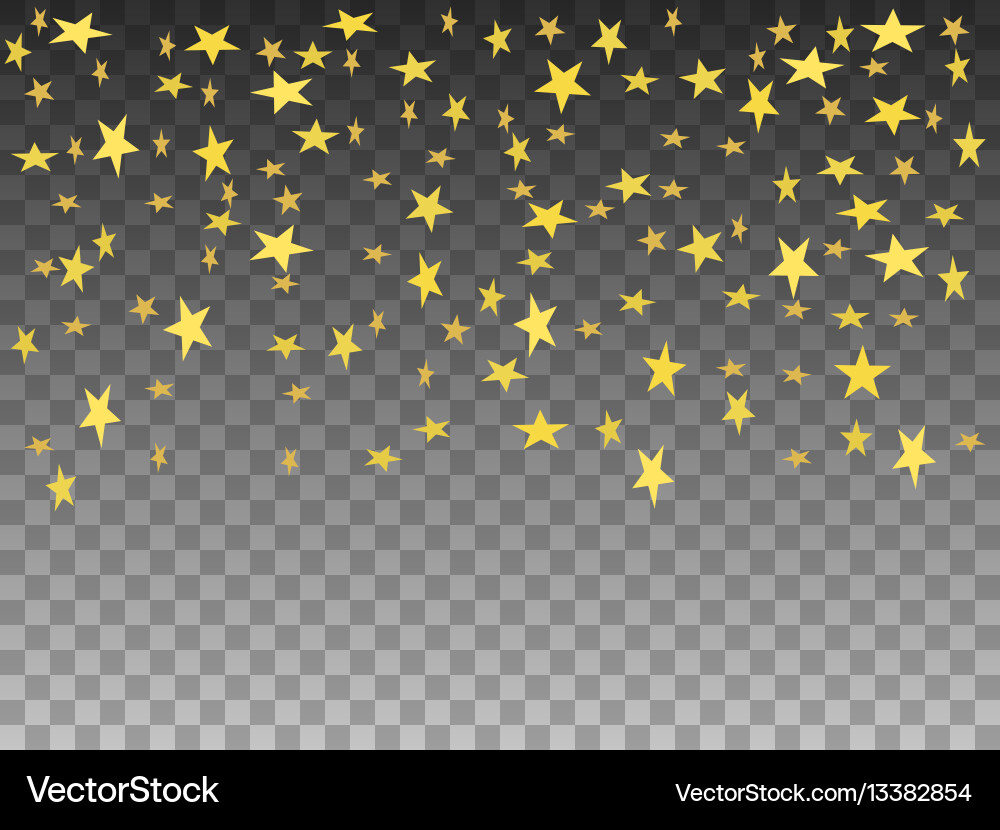 Golden objects falling stars Golden objects falling stars vector image
