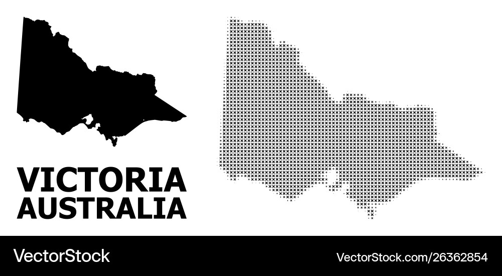 Halftone pattern and solid map Vector Image