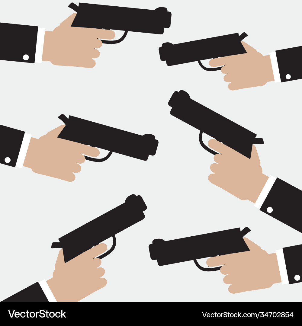 Hand halten Mann mit einer Pistole in seinem Mörder Hand halten Mann mit einer Pistole in seinem Mörder vektorbild
