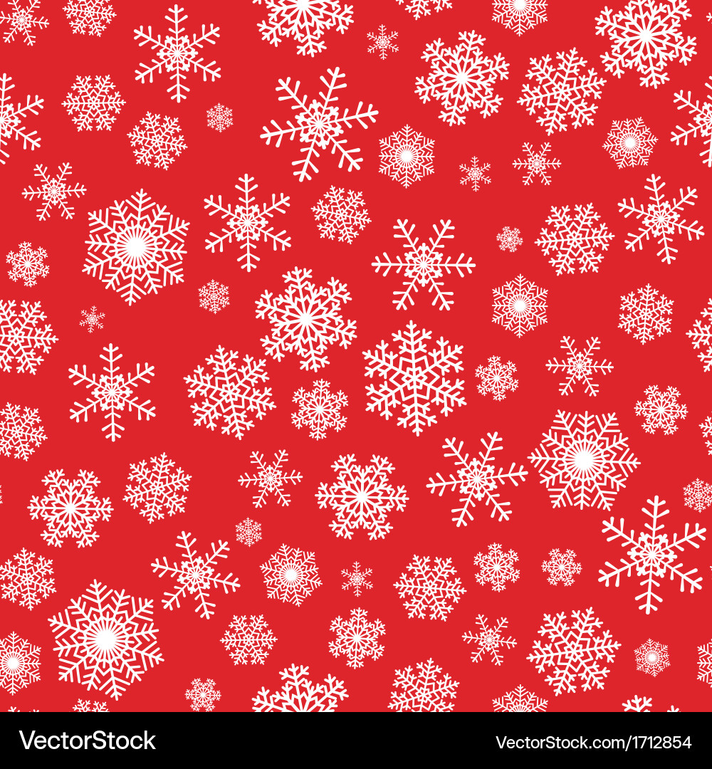 Red Snowflake Winter Background Royalty Free Vector Image