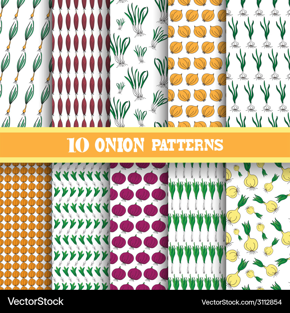 Seamless patterns set Vector Image