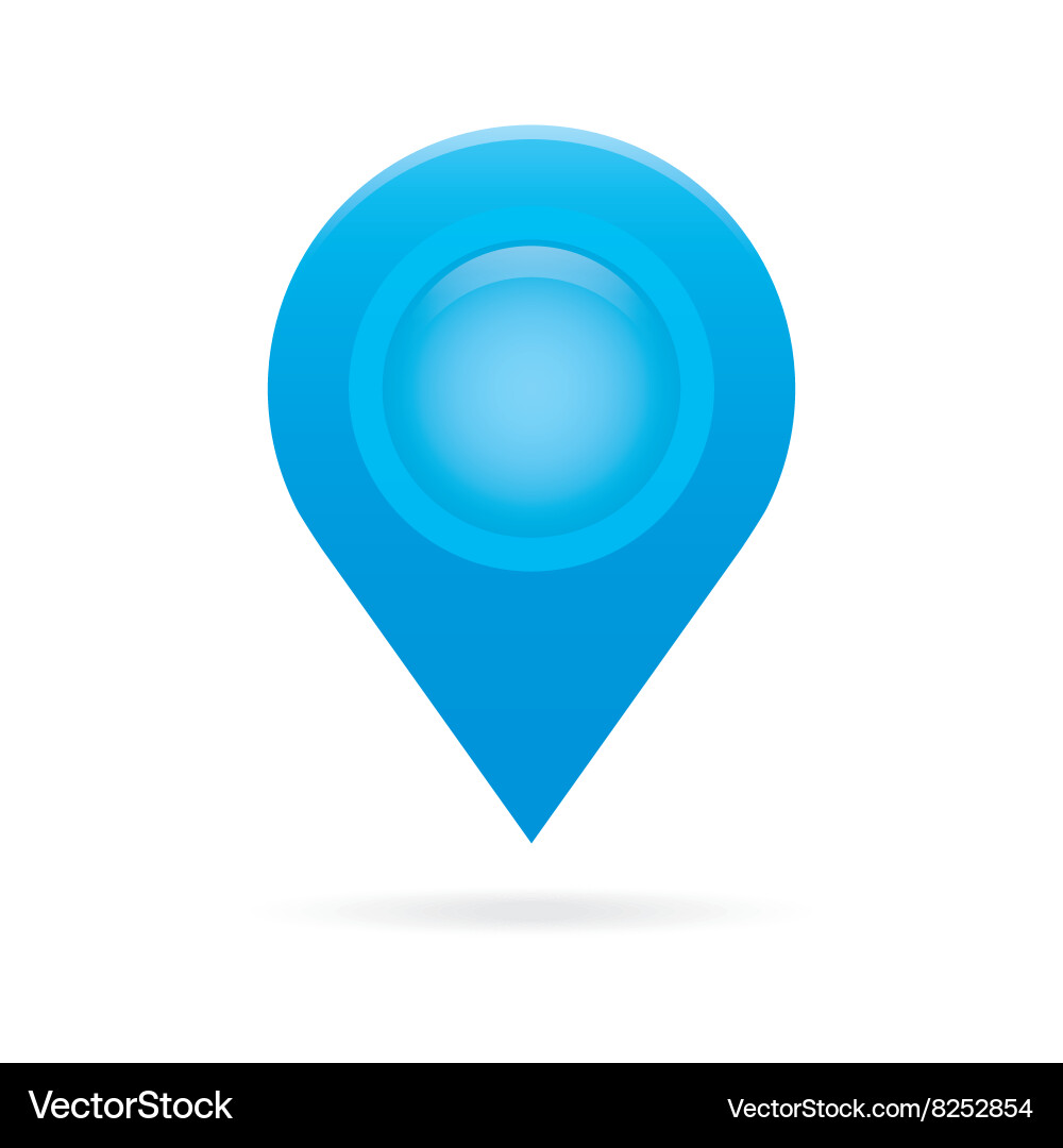 Sky light blue map pointer icon marker gps Vector Image