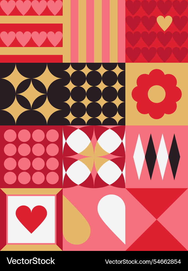 Wedding geometric scandinavian artwork Wedding geometric scandinavian artwork vector image