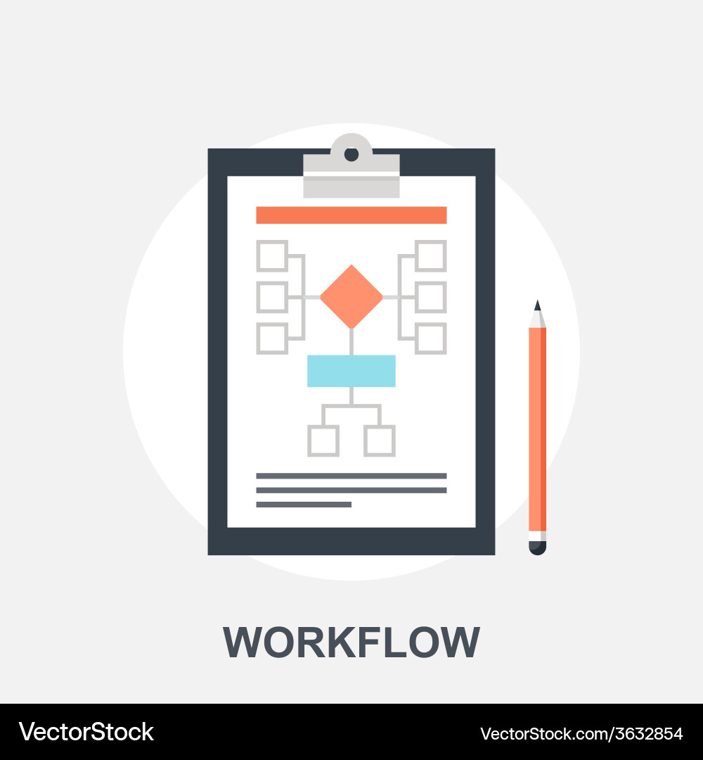 Workflow Diagram Vector Image