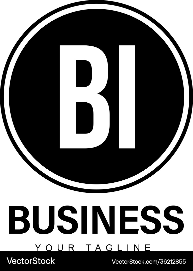 Bi initial a logo design with abstract style Vector Image