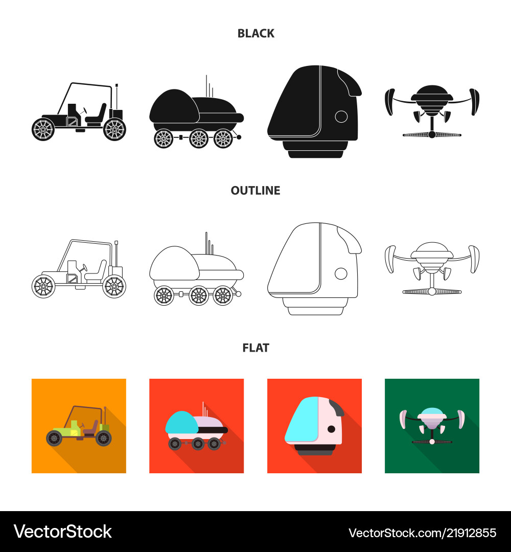Design of mars and space icon collection Design of mars and space icon collection vector image