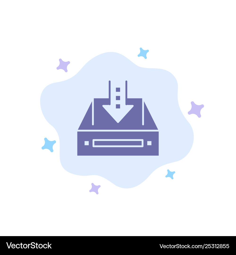 Inbox box cabinet document empty project blue Inbox box cabinet document empty project blue Vector Image