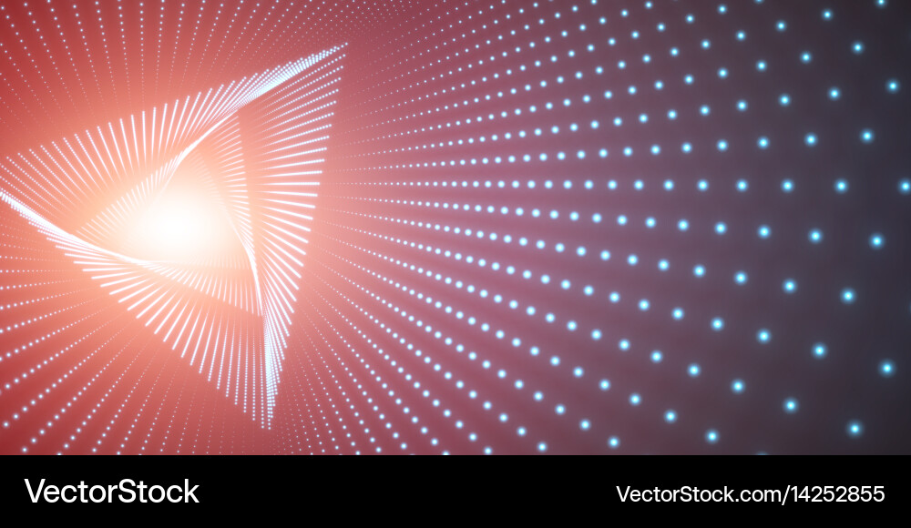 Infinite triangle twisted tunnel vector image