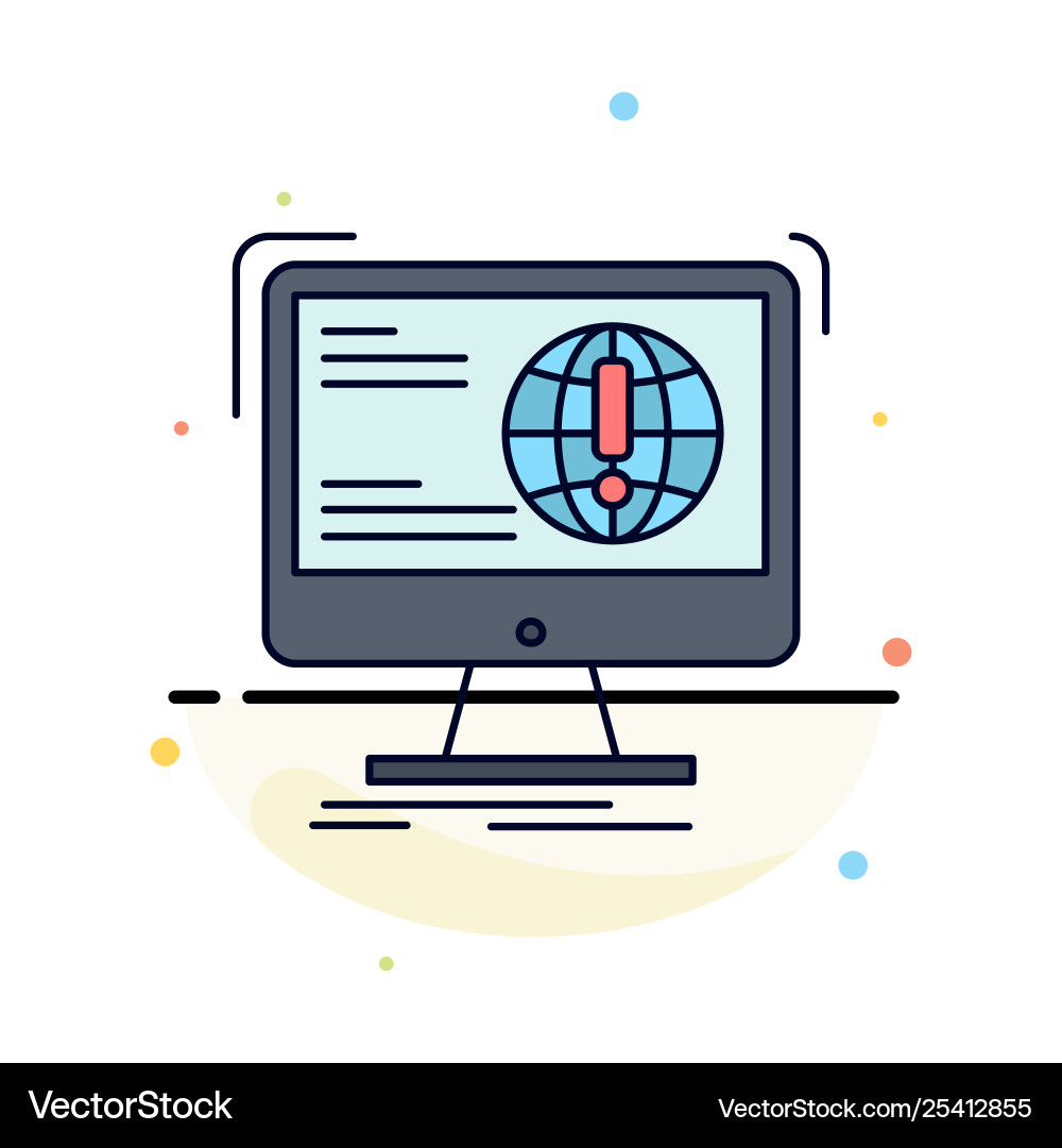 Information content development website web flat Information content development website web flat vector image