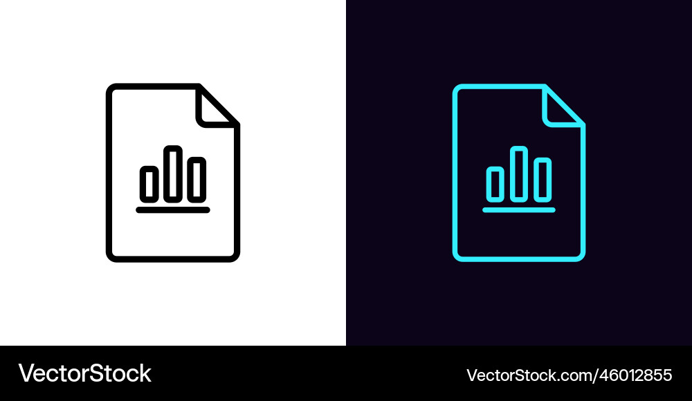Outline document file icon with editable stroke Outline document file icon with editable stroke vector image