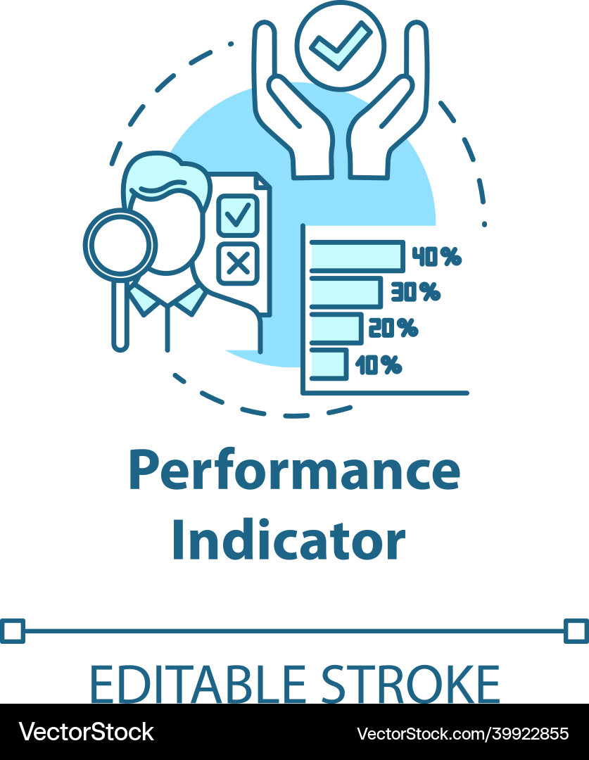 Performance indicator concept icon project Performance indicator concept icon project Vector Image