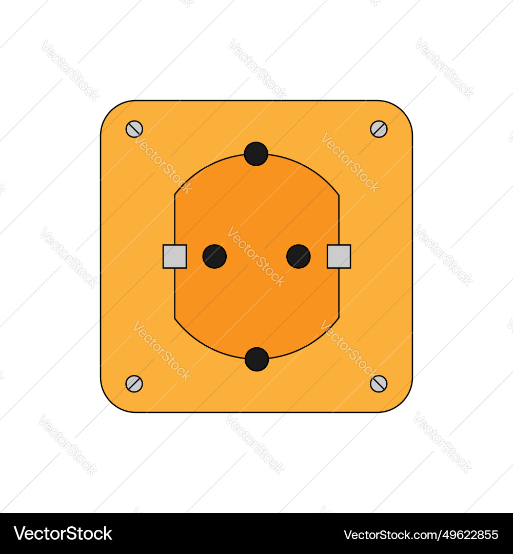 Simple of socket plug icon isolated on background Simple of socket plug icon isolated on background vector image