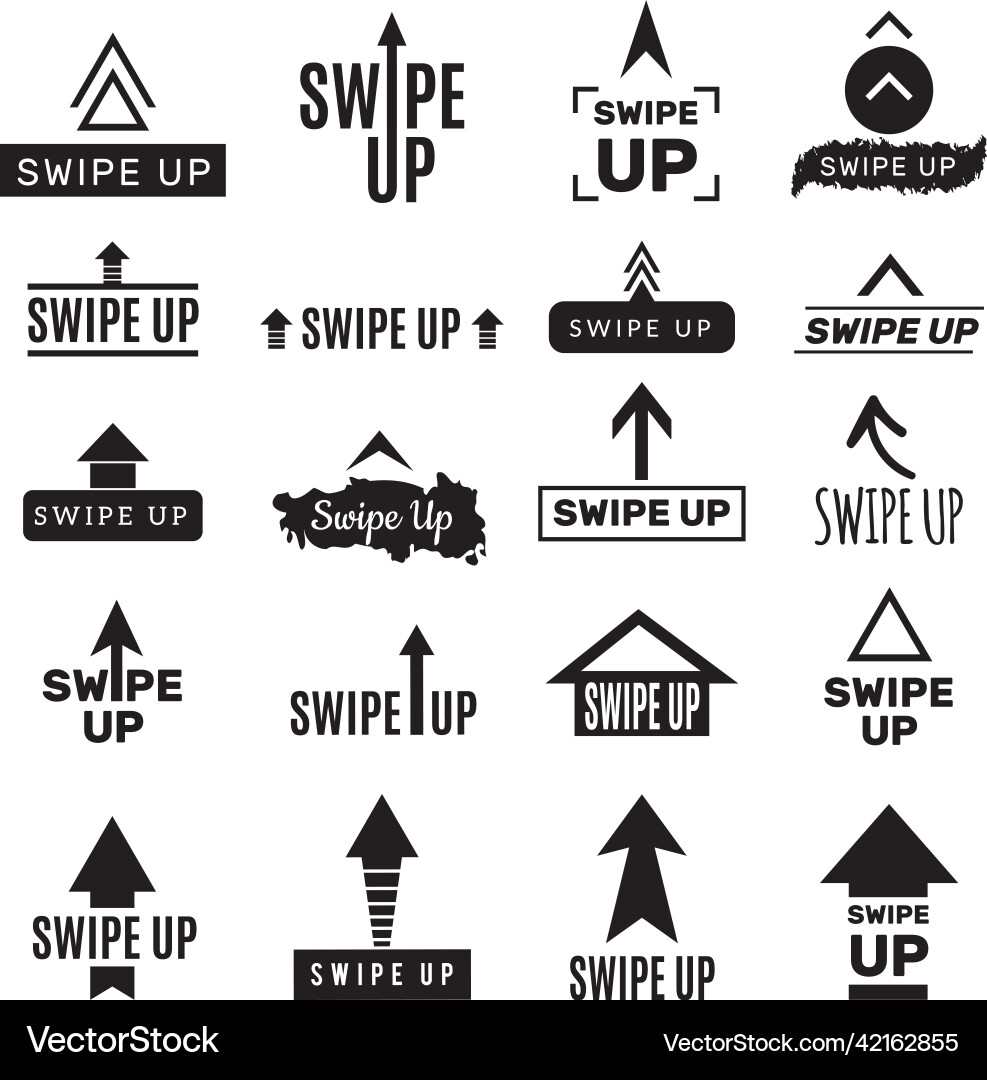 Swipe up template app ui design for social media Swipe up template app ui design for social media vector image