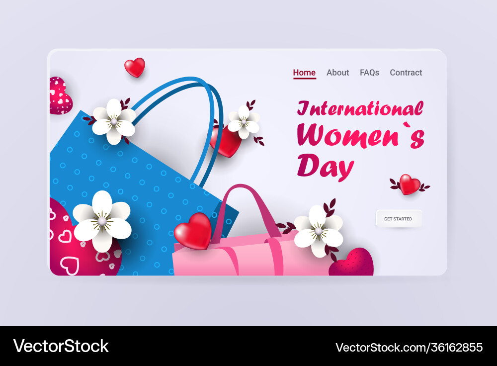 Womens day 8 march holiday celebration sale banner Womens day 8 march holiday celebration sale banner vector image