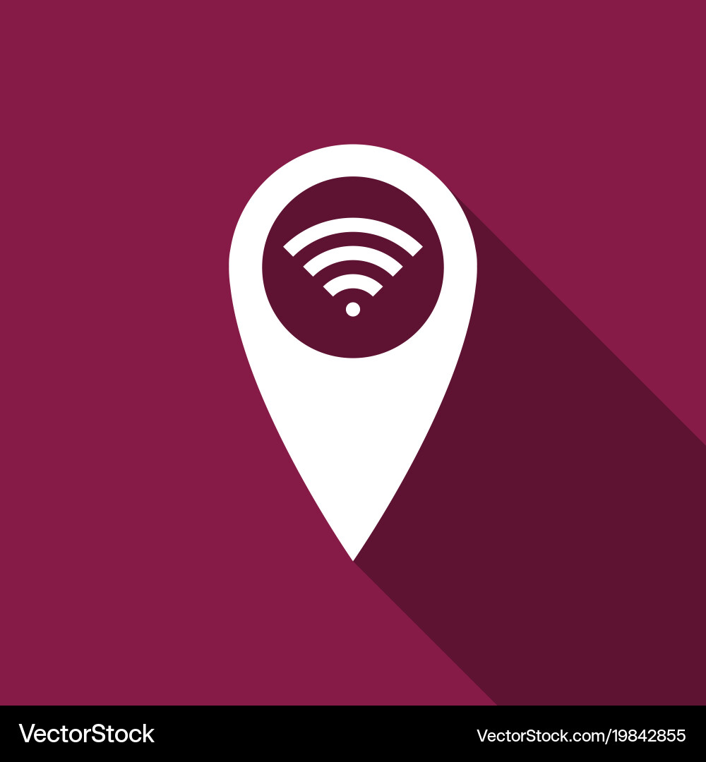 Zeigerkarte mit WLAN-Internetsignalanschluss vektorbild
