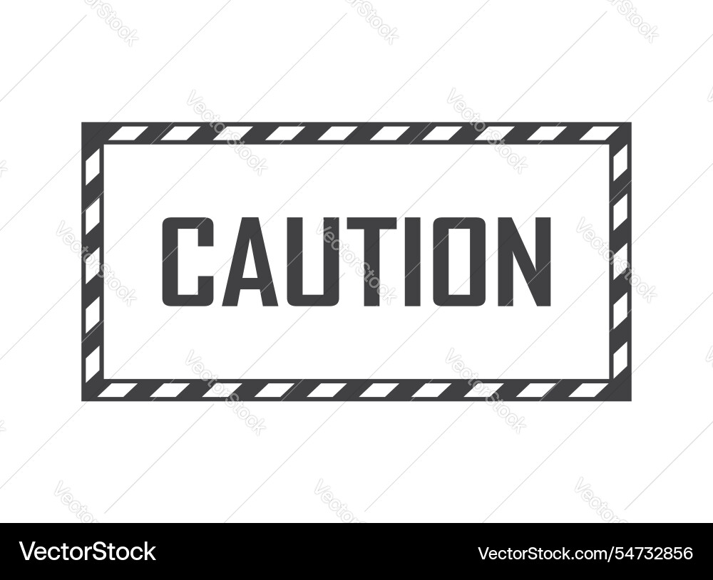 Caution warning icon in flat style stop Vector Image