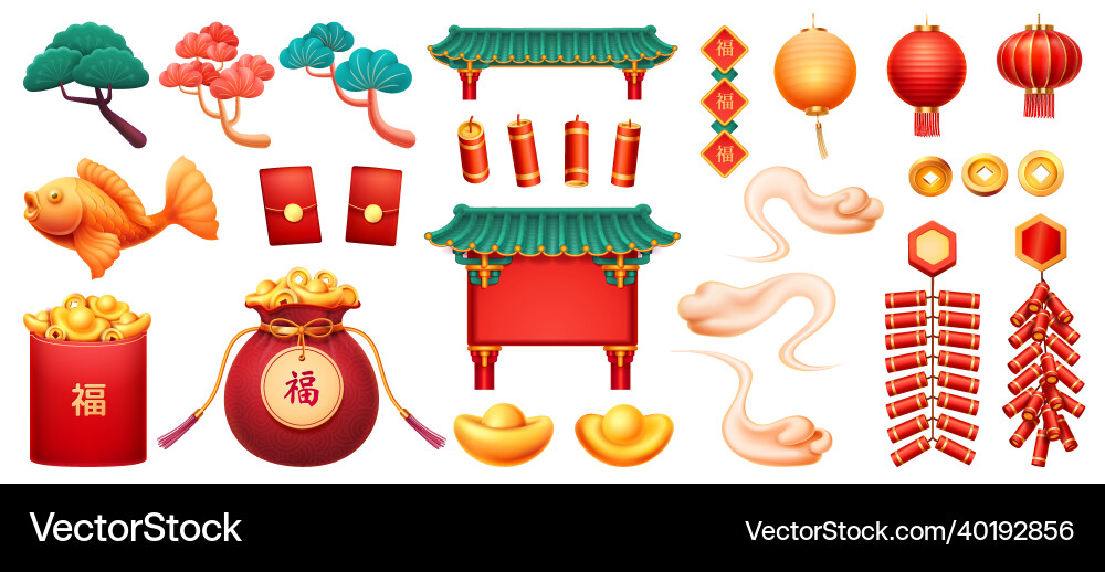 Chinese and japanese culture heritage Chinese and japanese culture heritage vector image