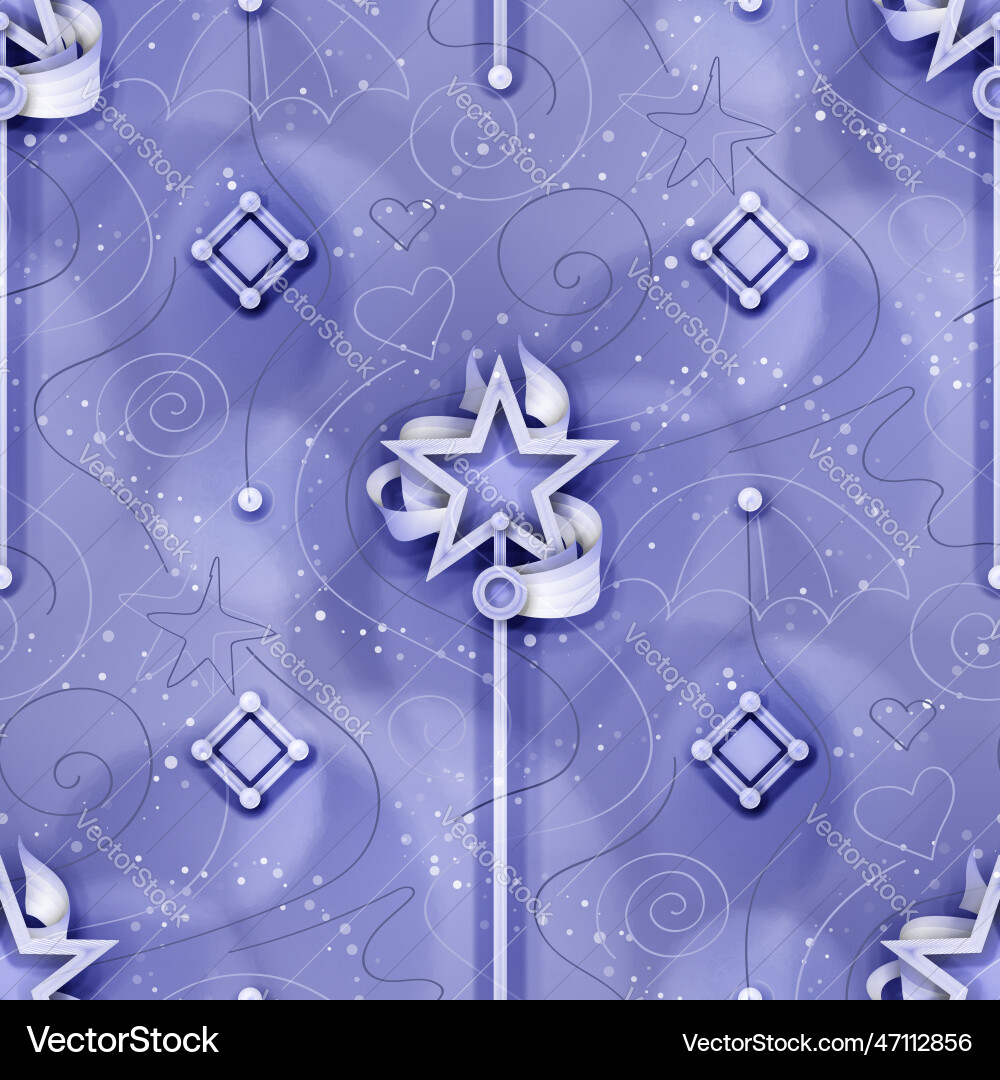 Endless aesthetic texture with cute magical star Endless aesthetic texture with cute magical star vector image