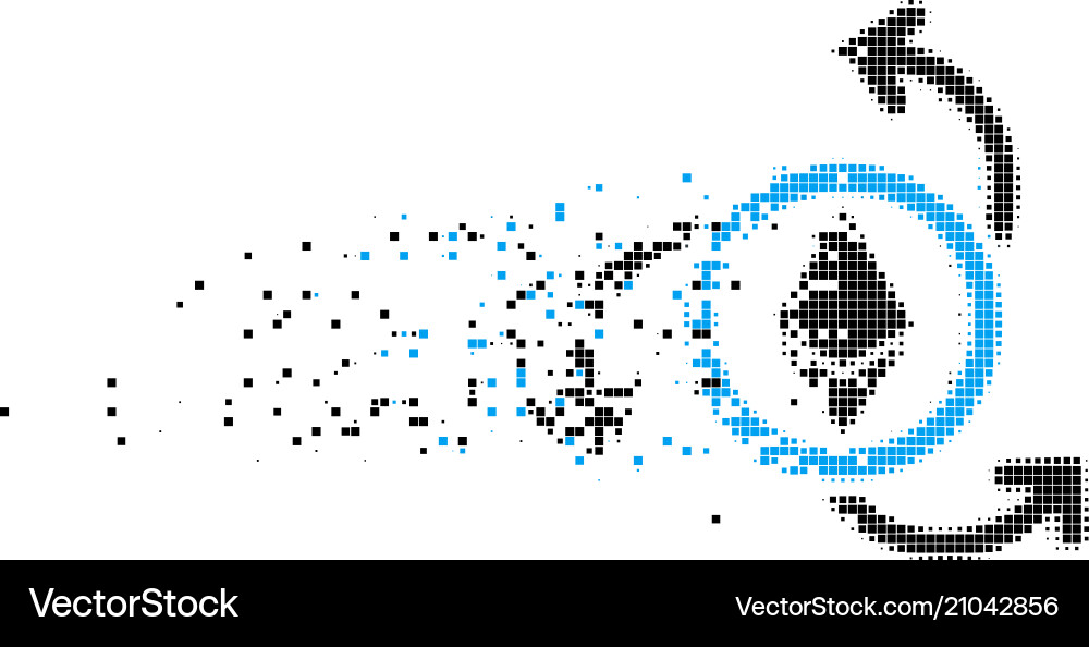 Ethereum source swirl destructed pixel icon Ethereum source swirl destructed pixel icon vector image