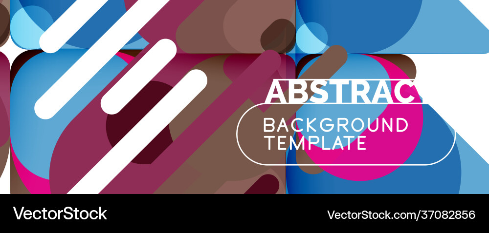 Flat geometric round shapes and dynamic lines Flat geometric round shapes and dynamic lines Vector Image