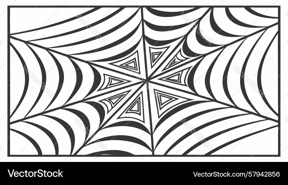 Geometric Spiderweb Pattern Vector Image