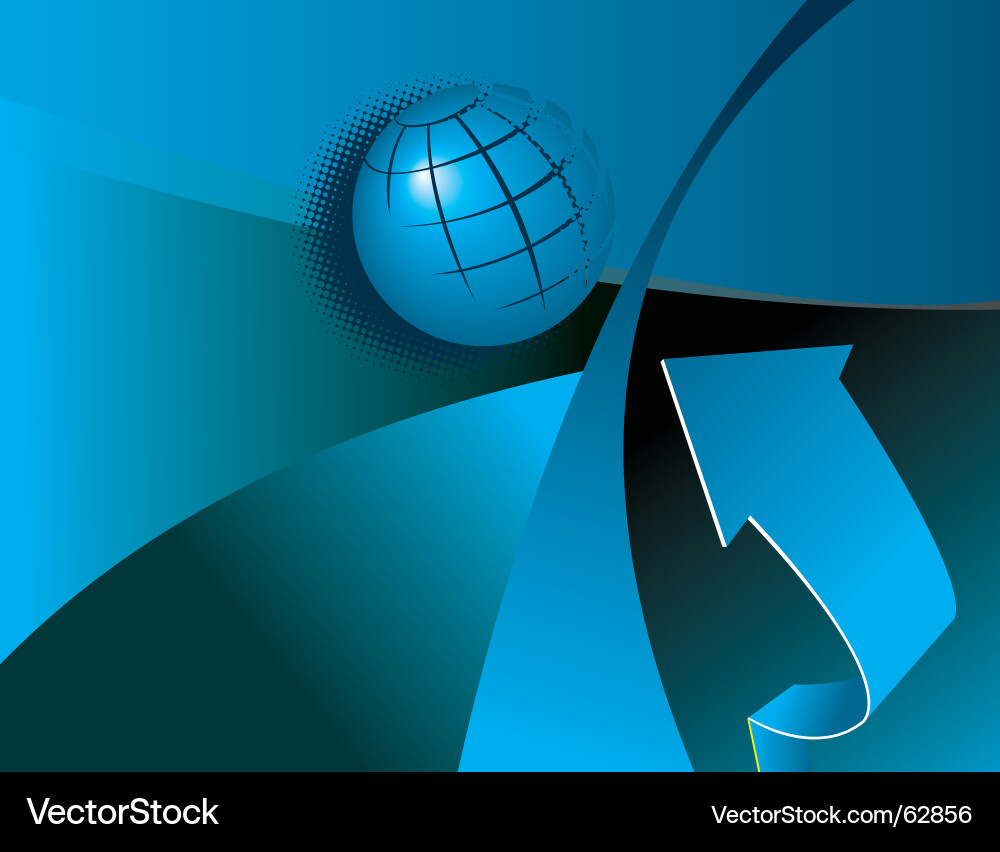 Globe and arrow Vector Image