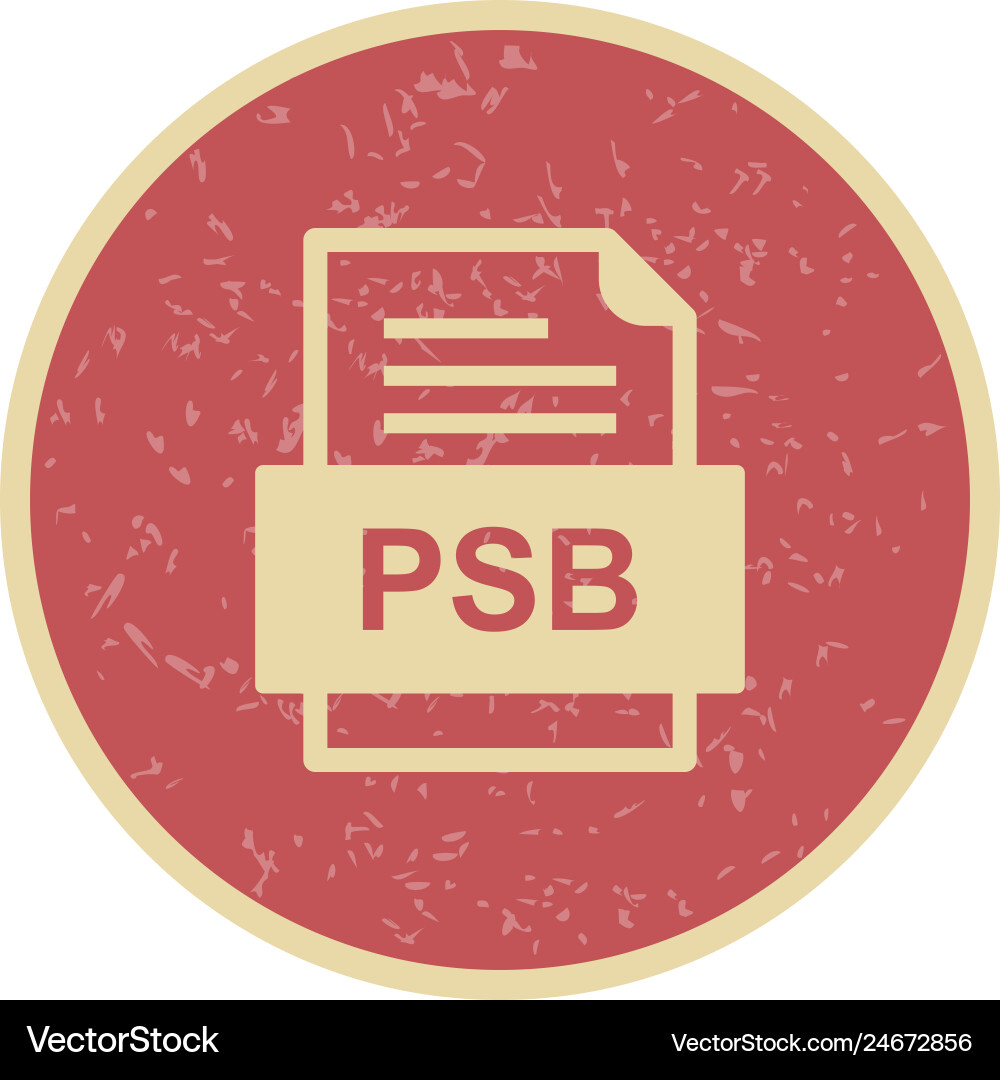 Psb file document icon vector image