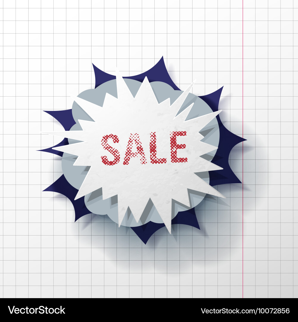 Sale design layout with letters made from halftone Vector Image