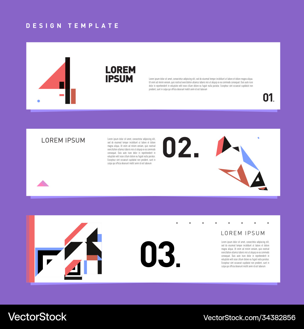 Set abstract banner web design template retro Set abstract banner web design template retro vector image
