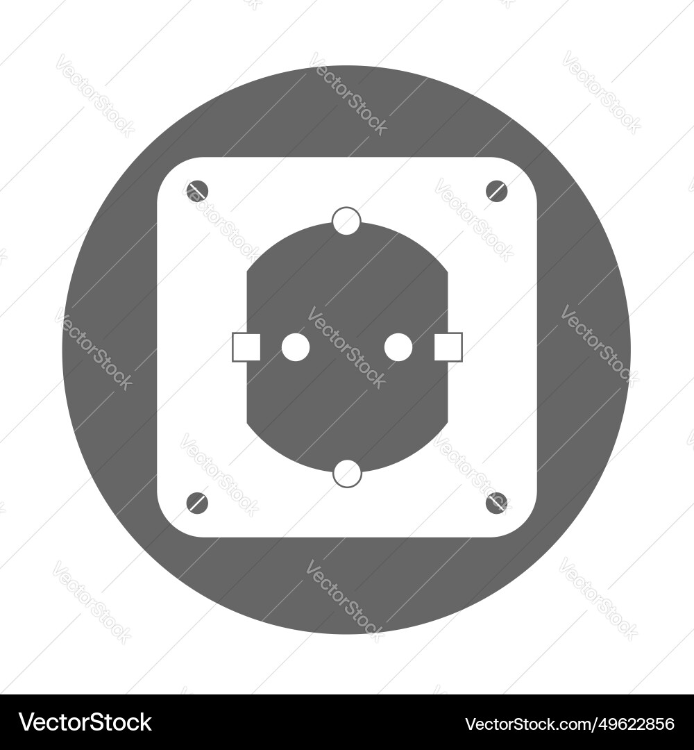 Simple of socket plug icon isolated on background Vector Image