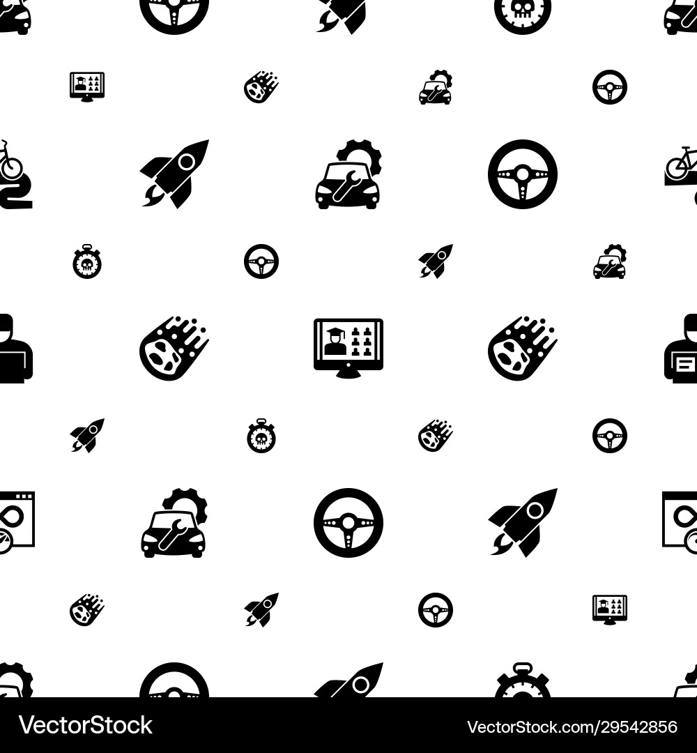 Speed icons pattern seamless included editable Speed icons pattern seamless included editable vector image
