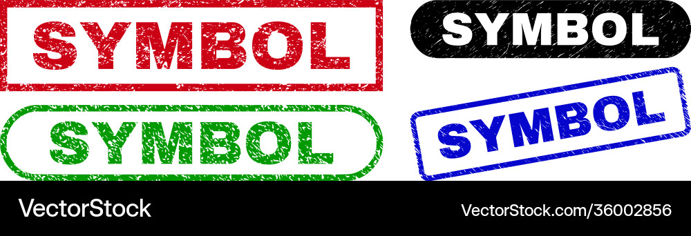 Symbol rectangle watermarks using grunged surface Vector Image