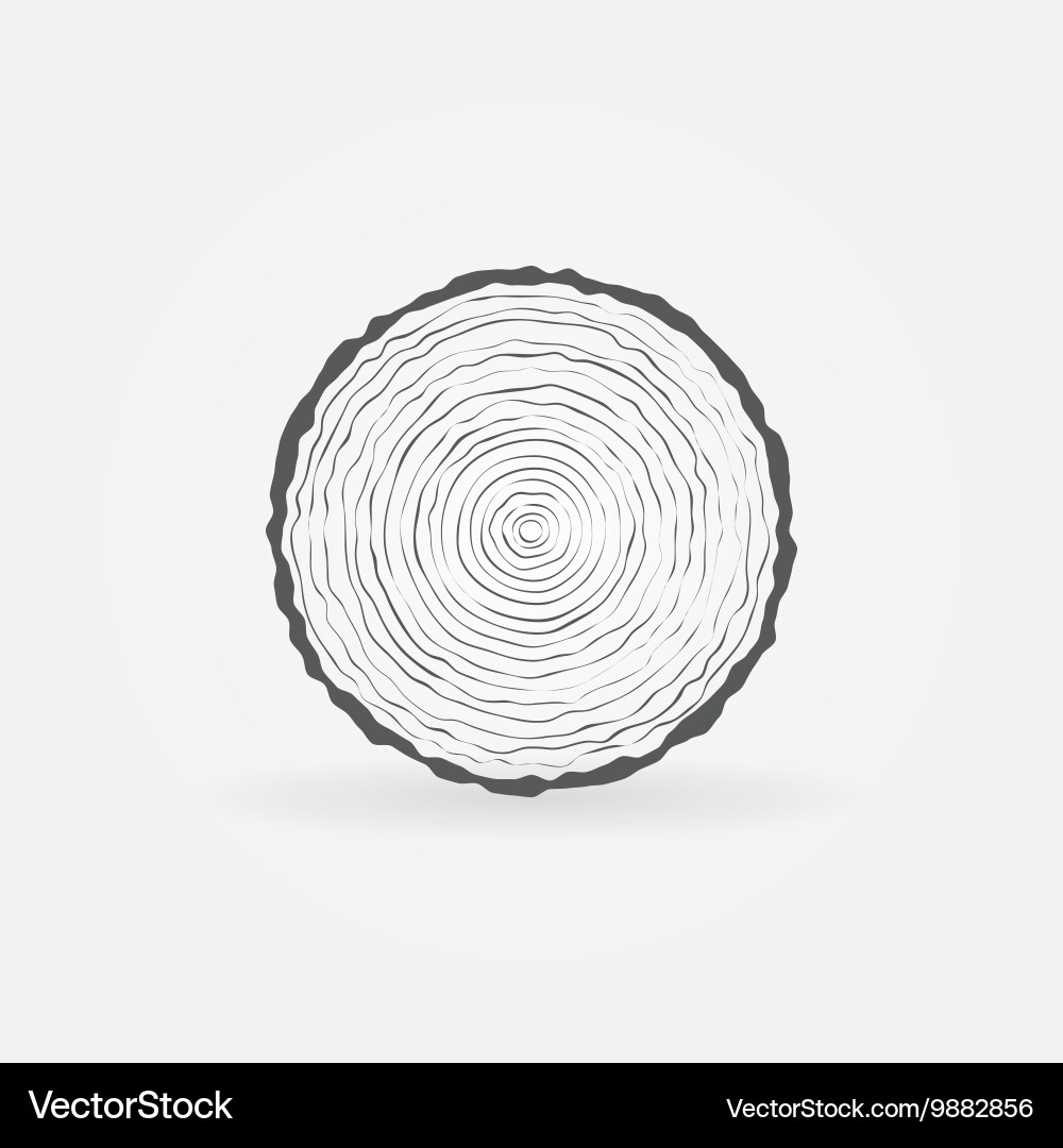 Tree Trunk Cross-Section Icon vector image