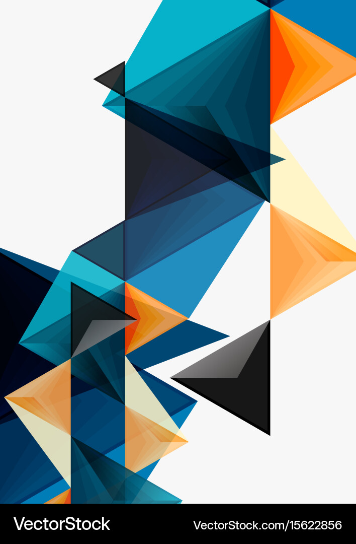 Triangular low poly a4 size geometric vector image