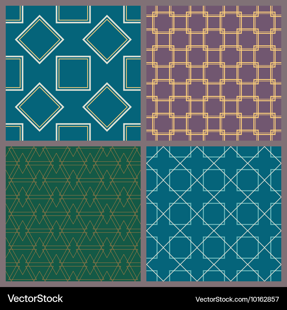 A set of geometric patterns vector image
