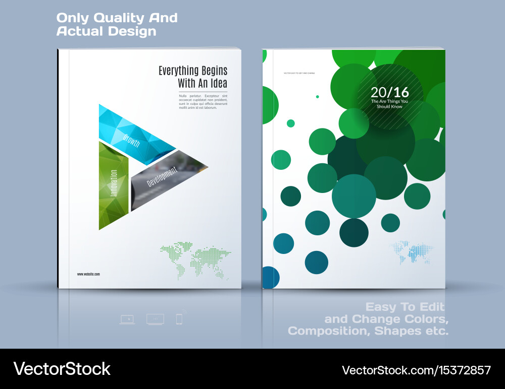 Abstract Brochure with Triangular Shapes vector image