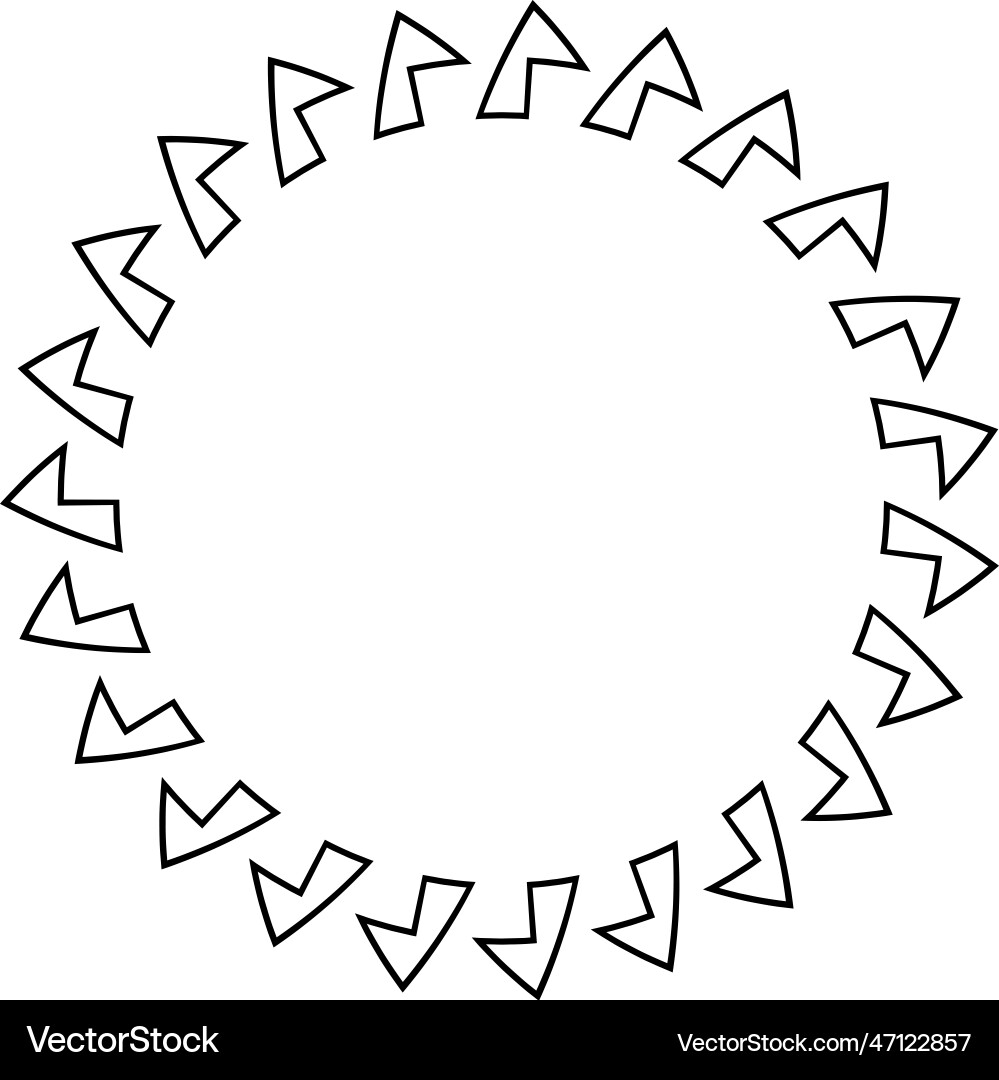Circle frame round border design shape icon Vector Image